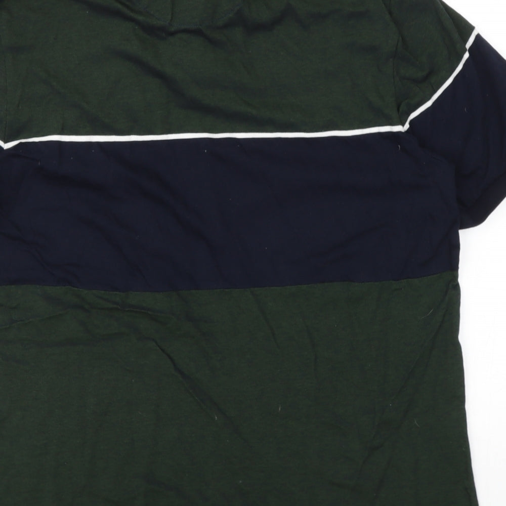 NEXT Mens Green  Cotton  Polo Size L Henley