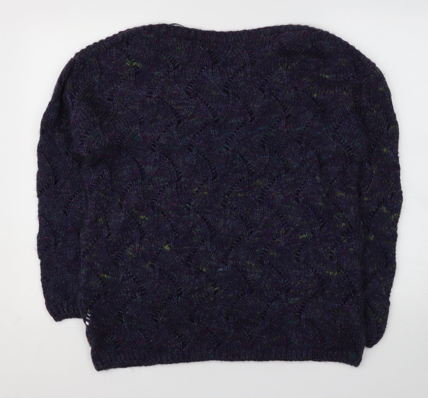 Marks and Spencer Womens Blue Round Neck  Acrylic Pullover Jumper Size 16