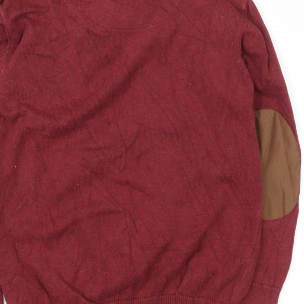 JJ Jeans Boys Purple Collared  Cotton Pullover Jumper Size 6-7 Years