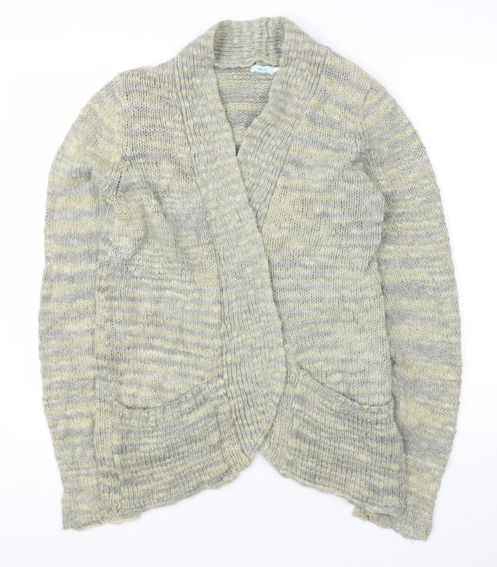 Kimchi Blue Womens Green V-Neck Cotton Cardigan Jumper Size L