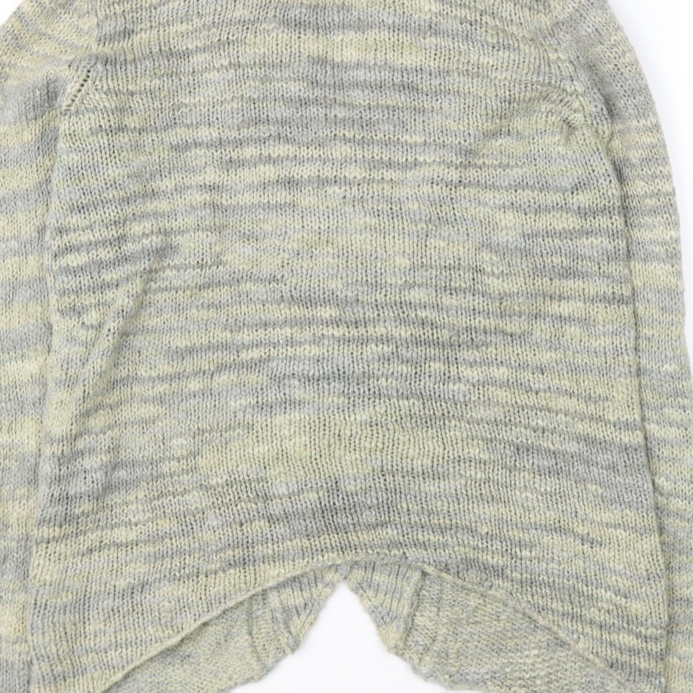 Kimchi Blue Womens Green V-Neck  Cotton Cardigan Jumper Size L