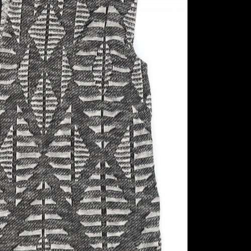 Oasis Womens Black  Cotton Jumper Dress  Size M  Roll Neck
