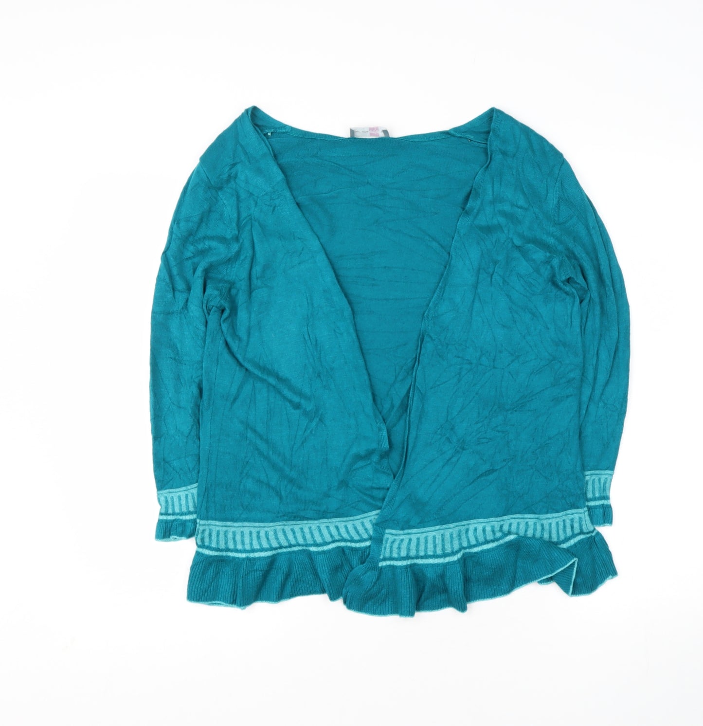 Per Una Womens Green V-Neck  Polyester Cardigan Jumper Size 16
