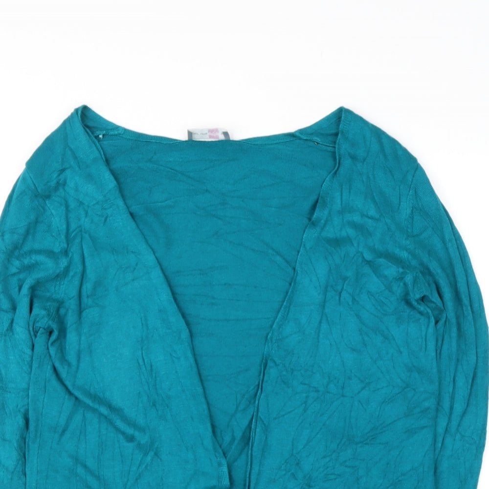 Per Una Womens Green V-Neck  Polyester Cardigan Jumper Size 16