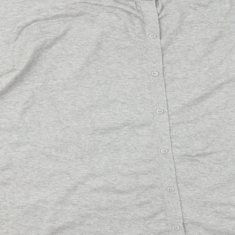 NEXT Womens Grey Round Neck  Cotton Pullover Jumper Size 24