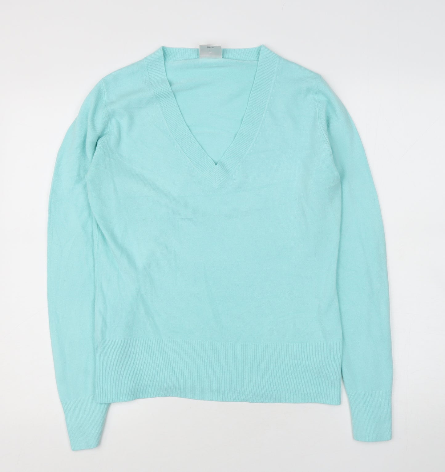 NEXT Womens Blue V-Neck  Acrylic Cardigan Jumper Size 14