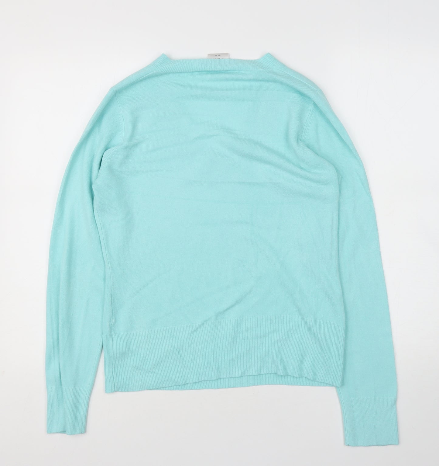 NEXT Womens Blue V-Neck  Acrylic Cardigan Jumper Size 14