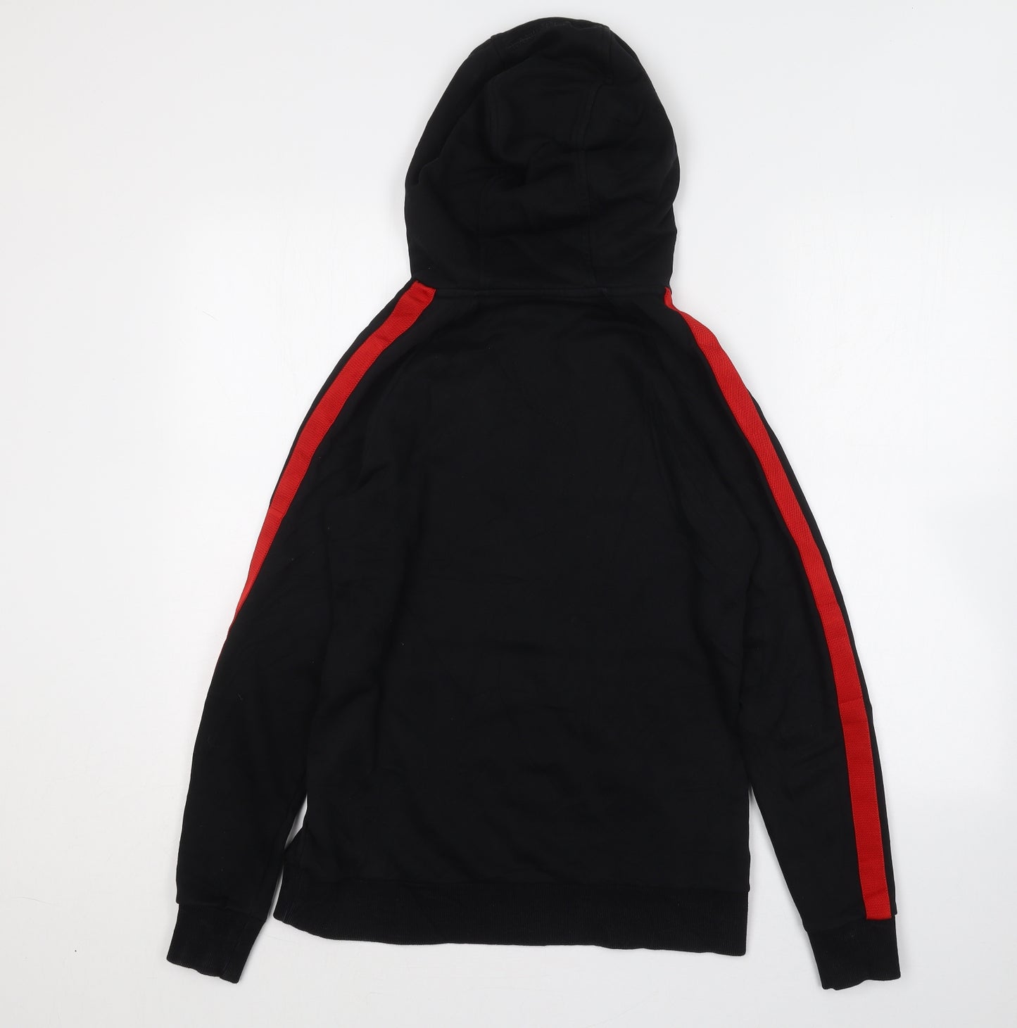 Maniere De Voir Mens Black  Cotton Pullover Hoodie Size S