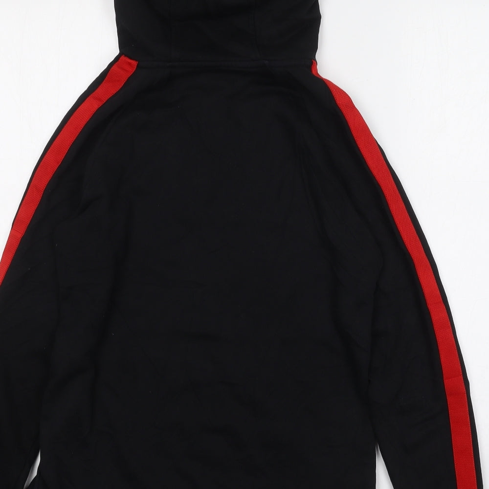 Maniere De Voir Mens Black  Cotton Pullover Hoodie Size S