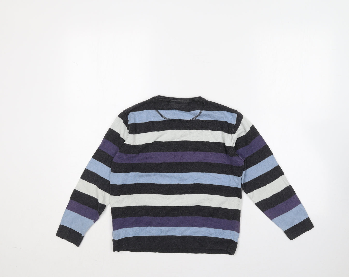NEXT Boys Multicoloured Striped 100% Cotton Pullover Sweatshirt Size 7-8 Years
