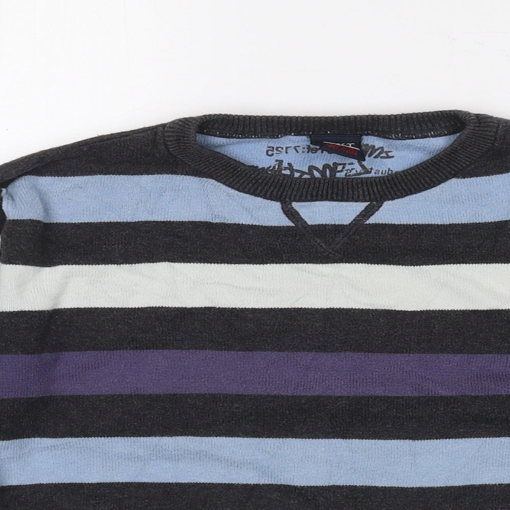 NEXT Boys Multicoloured Striped 100% Cotton Pullover Sweatshirt Size 7-8 Years