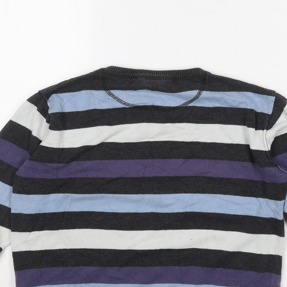 NEXT Boys Multicoloured Striped 100% Cotton Pullover Sweatshirt Size 7-8 Years
