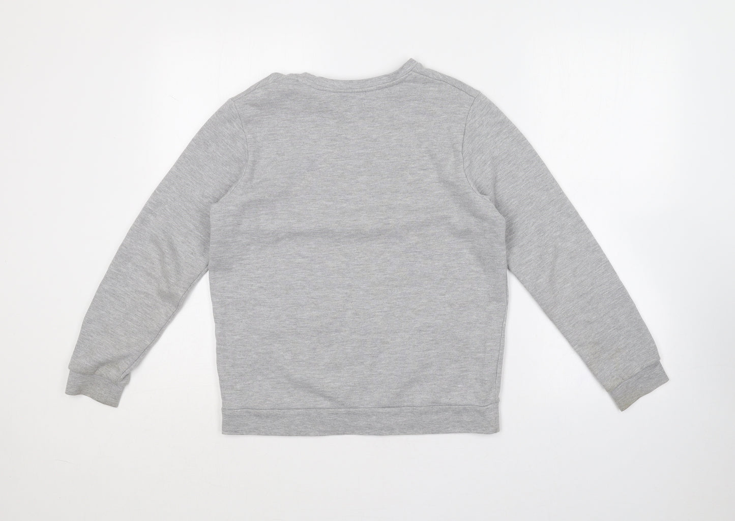 River Island Girls Grey  Cotton Pullover Sweatshirt Size 11-12 Years