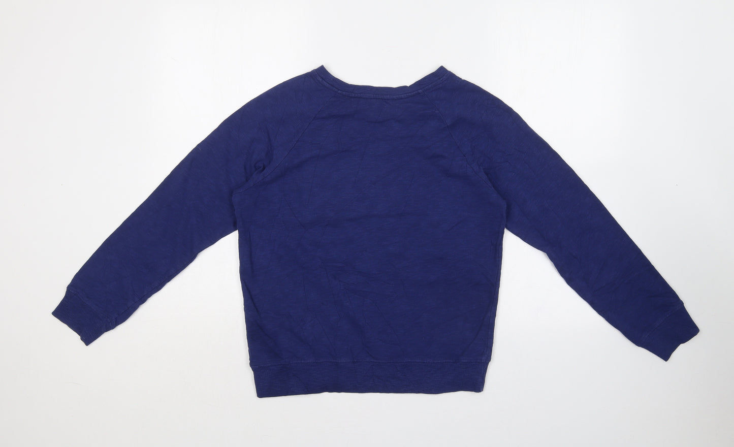 Marks and Spencer Womens Blue  100% Cotton Pullover Hoodie Size 8   - Lucky
