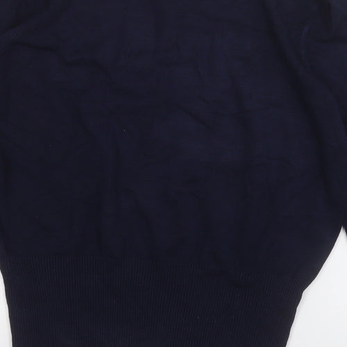 Marks and Spencer Womens Blue Round Neck  Viscose Pullover Jumper Size 12
