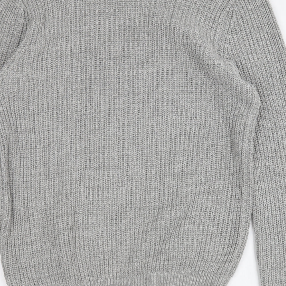 Primark Mens Grey Round Neck  Cotton Pullover Jumper Size M