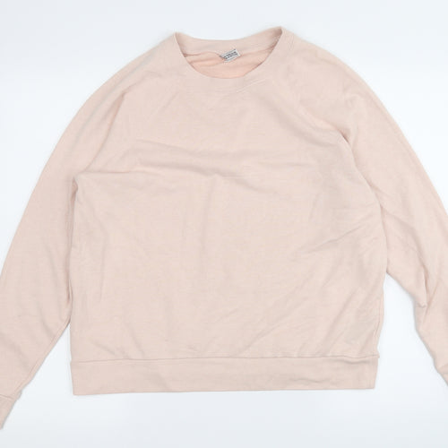 Preworn Womens Pink  Polyester Pullover Sweatshirt Size L