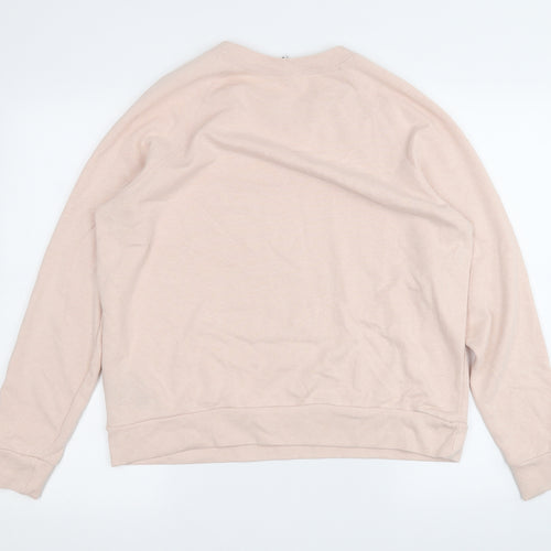 Preworn Womens Pink  Polyester Pullover Sweatshirt Size L