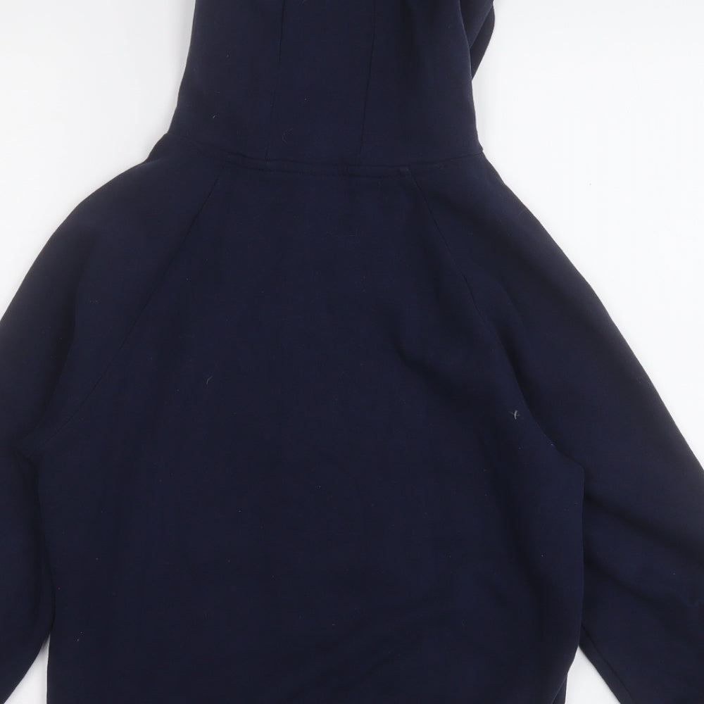 NEXT Girls Blue  Cotton Pullover Hoodie Size 11 Years   - Rainbow