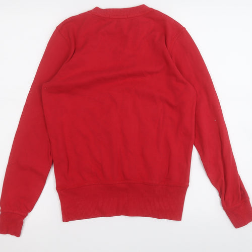 George Womens Red  Cotton Pullover Hoodie Size 8
