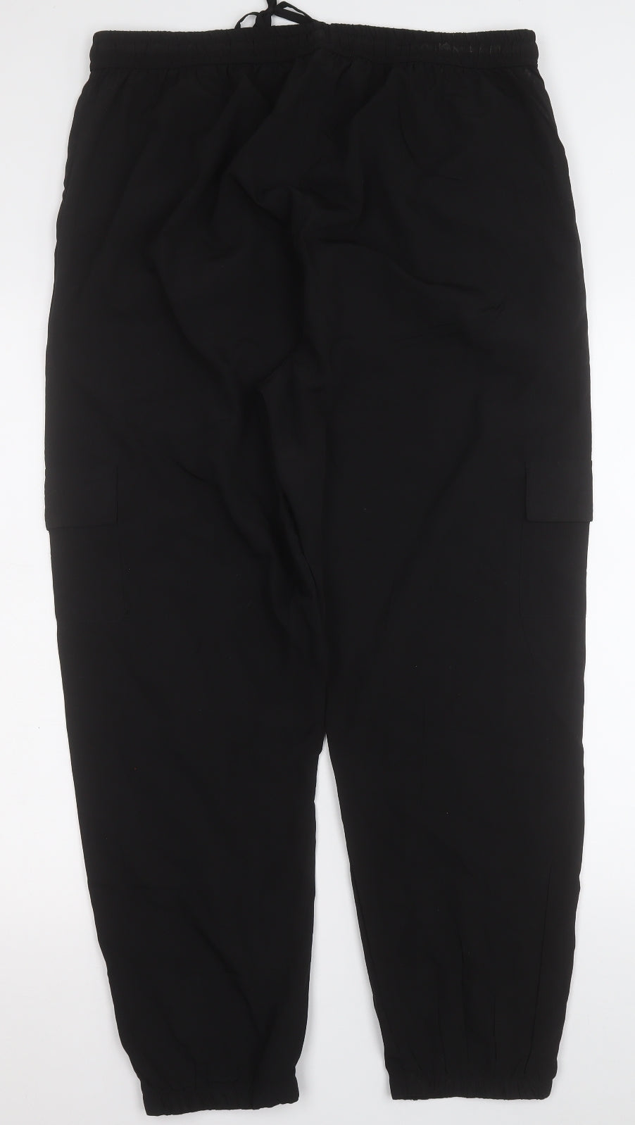 Pep&Co Womens Black  Polyester Jogger Trousers Size 16 L27 in Regular