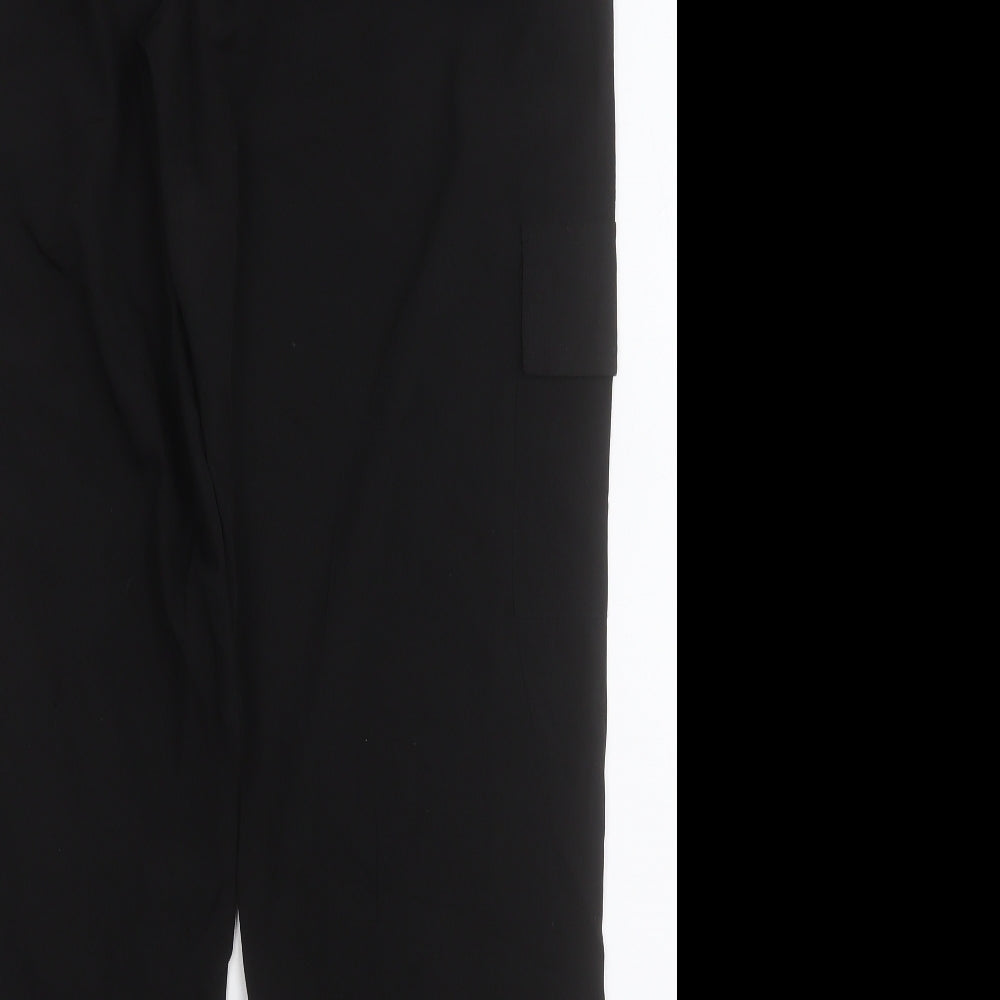 Pep&Co Womens Black  Polyester Jogger Trousers Size 16 L27 in Regular