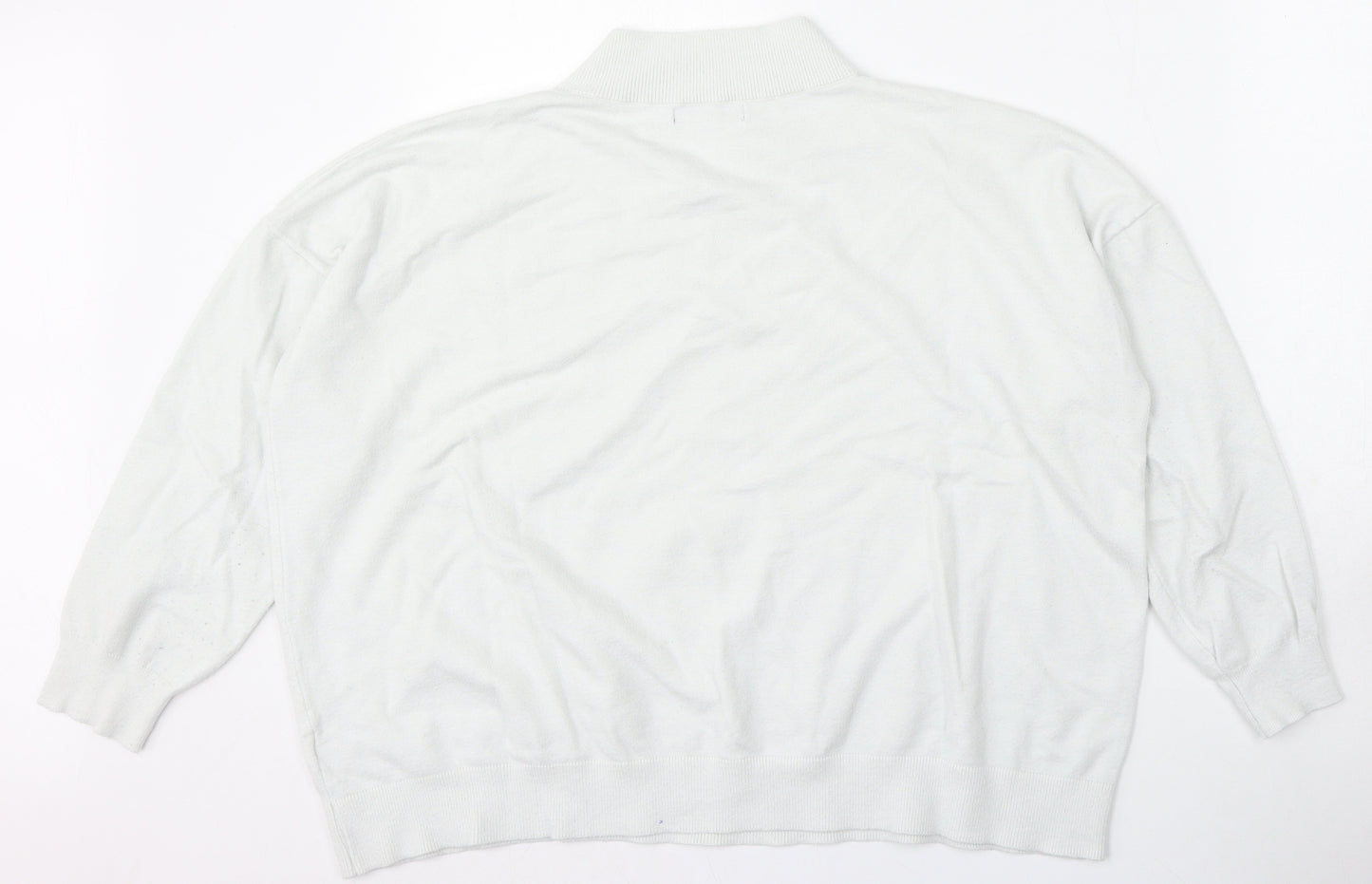 Marks and Spencer Womens Clear V-Neck  Viscose Pullover Jumper Size XL
