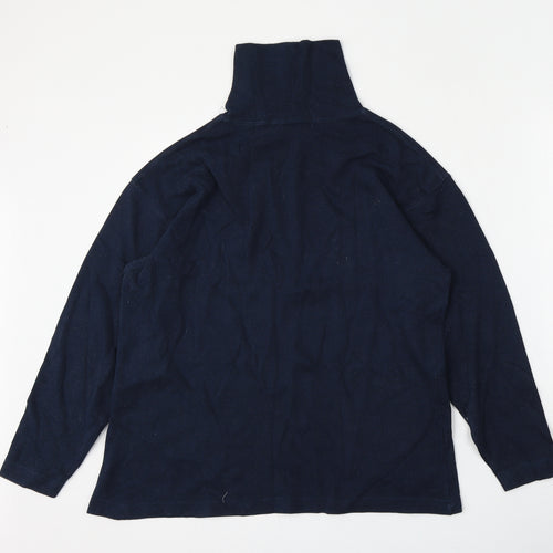 Amy Moore Womens Blue  Cotton Pullover Sweatshirt Size M