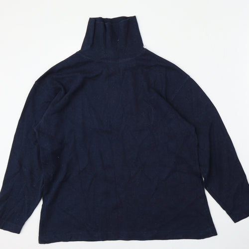 Amy Moore Womens Blue  Cotton Pullover Sweatshirt Size M