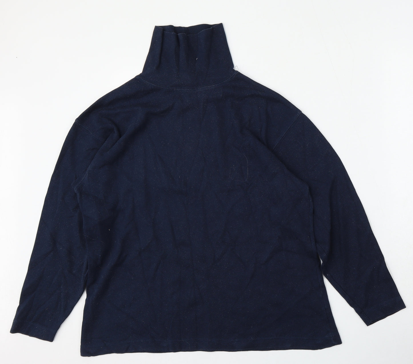 Amy Moore Womens Blue  Cotton Pullover Sweatshirt Size M