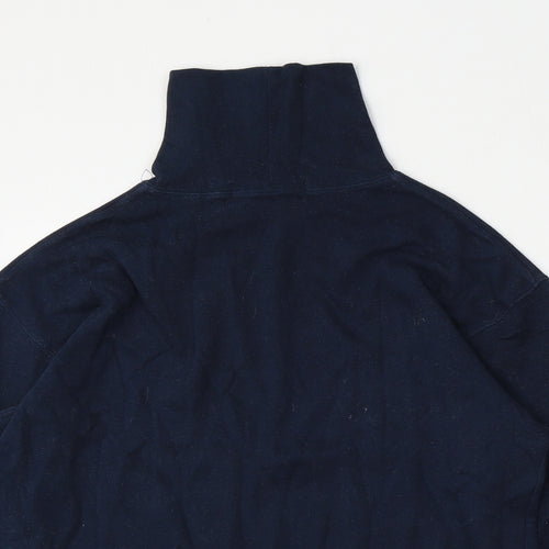 Amy Moore Womens Blue  Cotton Pullover Sweatshirt Size M