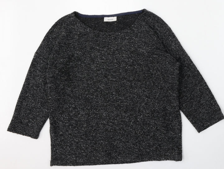 Yessica Womens Grey Round Neck  Polyester Pullover Jumper Size L