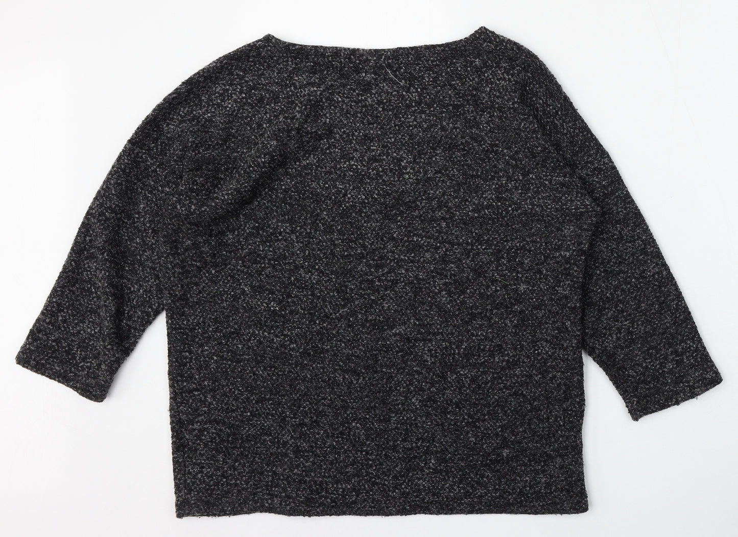 Yessica Womens Grey Round Neck  Polyester Pullover Jumper Size L