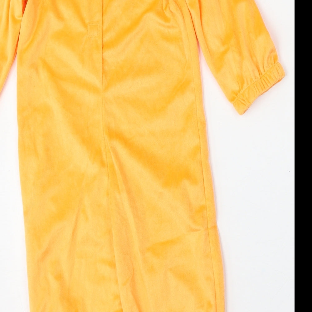 F&F Boys Orange  Polyester  One Piece Size 2-3 Years  Hook & Eye - halloween costume