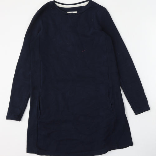 TU Womens Blue  Cotton Pullover Sweatshirt Size 8