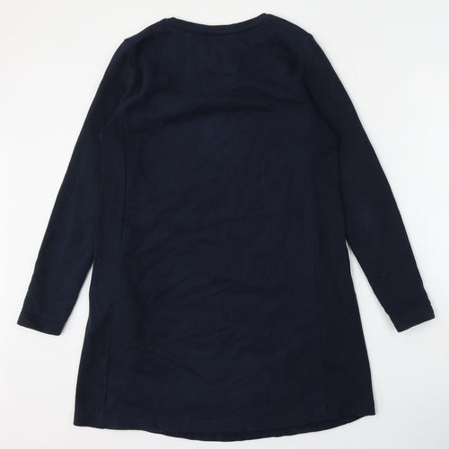 TU Womens Blue  Cotton Pullover Sweatshirt Size 8