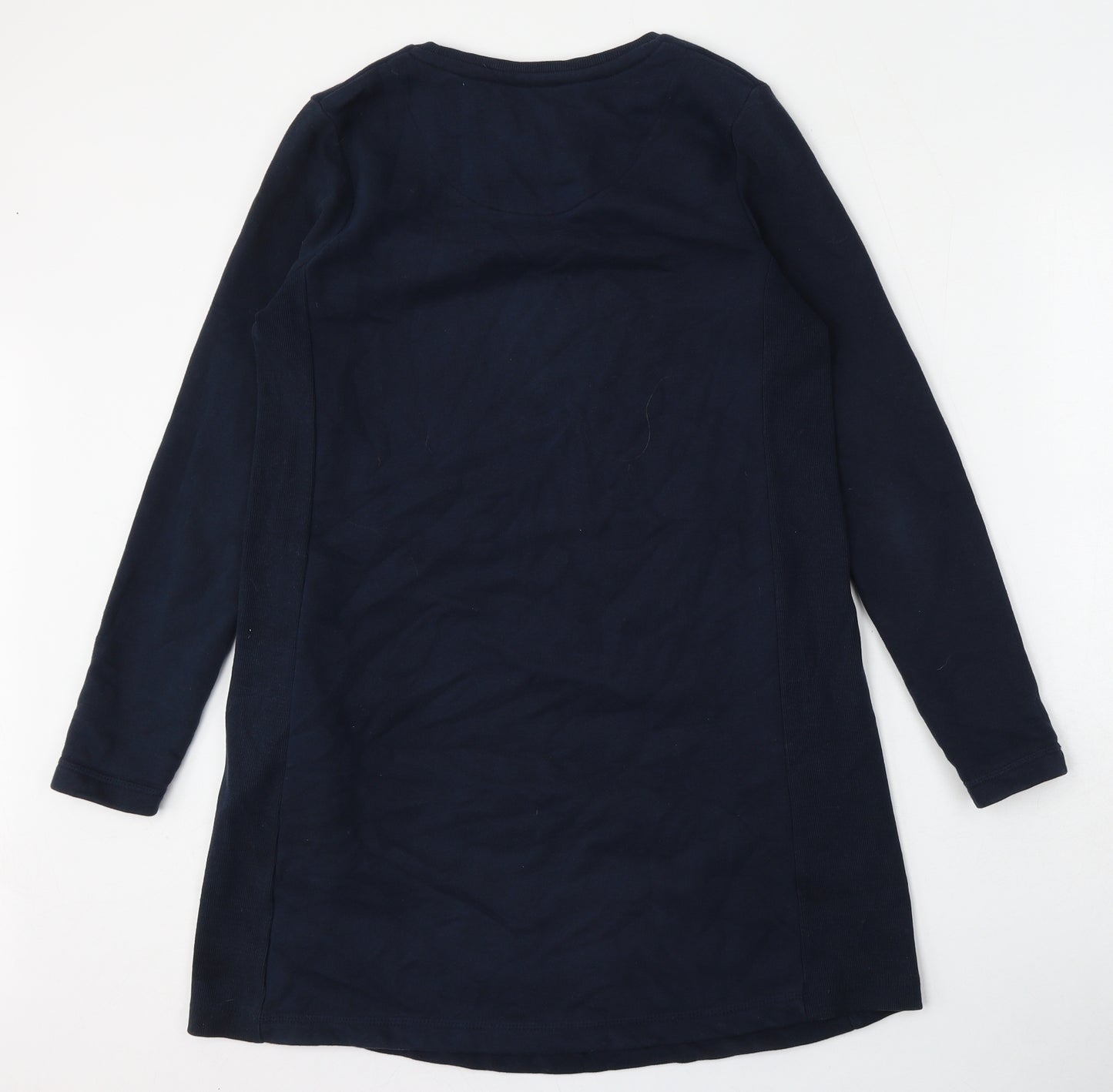 TU Womens Blue  Cotton Pullover Sweatshirt Size 8