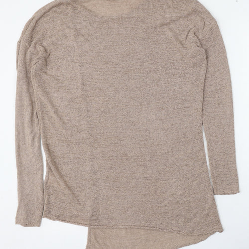 Divided by H&M Womens Beige Round Neck  Acrylic Pullover Jumper Size S