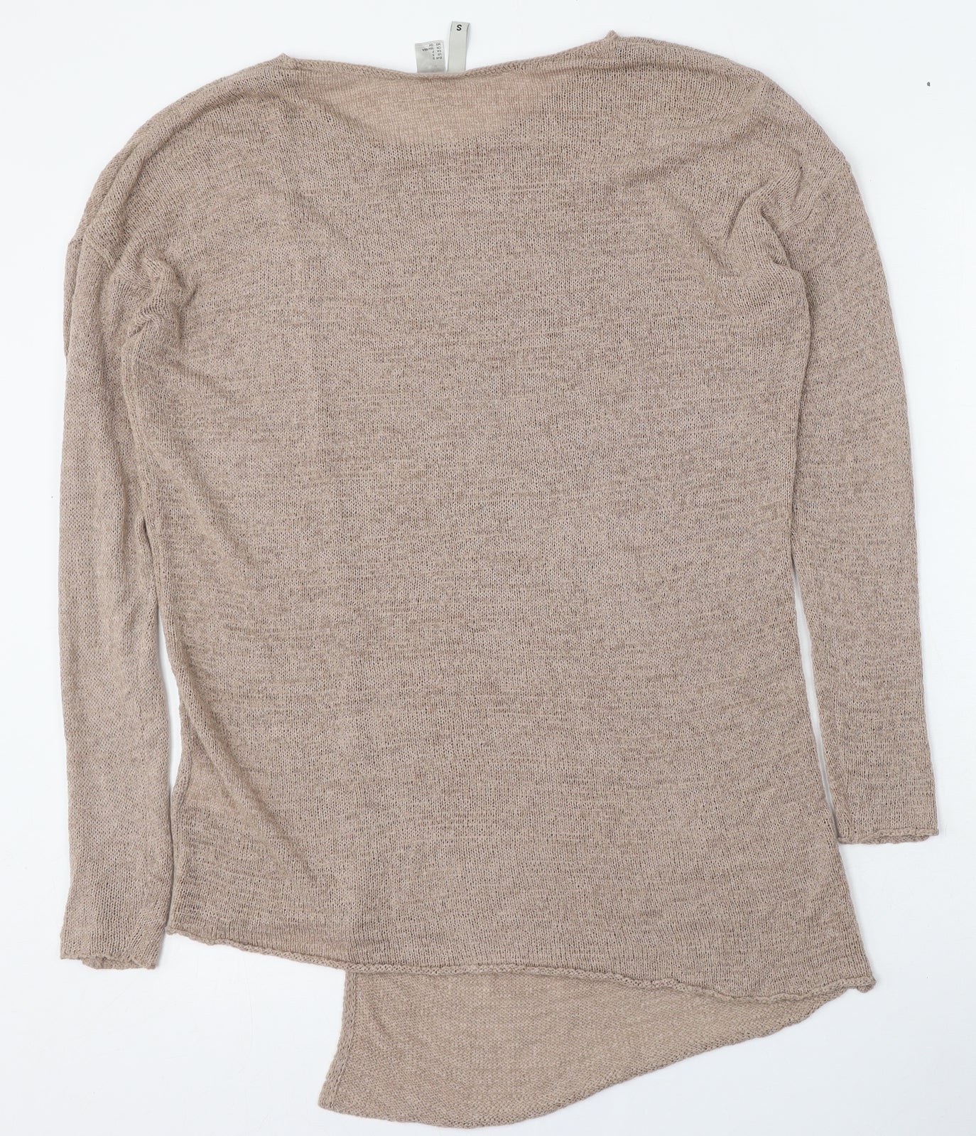 Divided by H&M Womens Beige Round Neck  Acrylic Pullover Jumper Size S