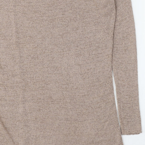 Divided by H&M Womens Beige Round Neck  Acrylic Pullover Jumper Size S