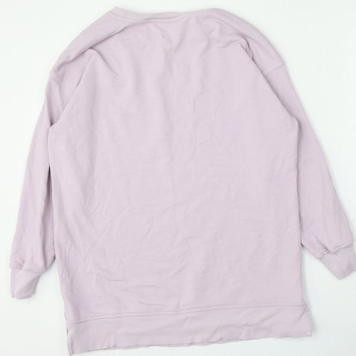 Nutmeg Womens Purple  Cotton Pullover Hoodie Size 10