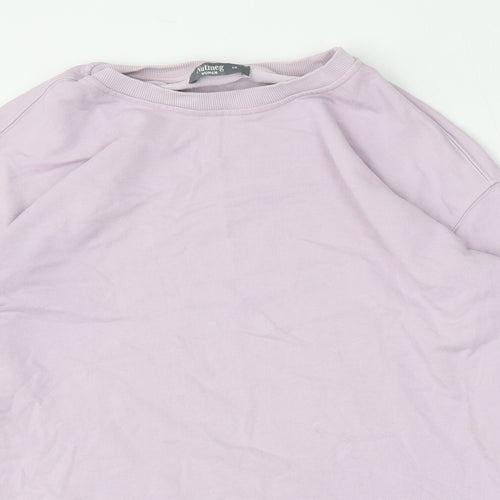 Nutmeg Womens Purple  Cotton Pullover Hoodie Size 10