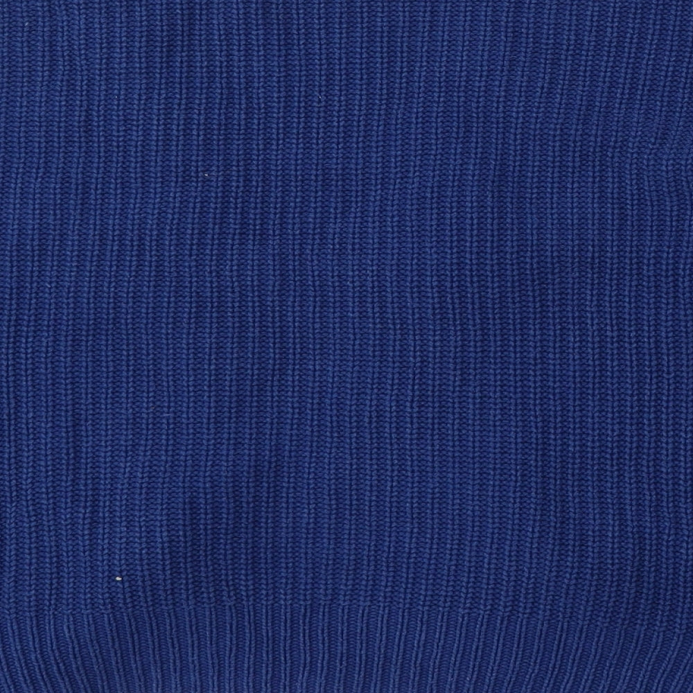 TU Womens Blue V-Neck  Cotton Cardigan Jumper Size 10