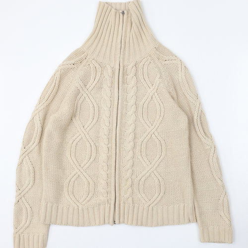 BHS Womens Beige   Jacket  Size 14  Zip