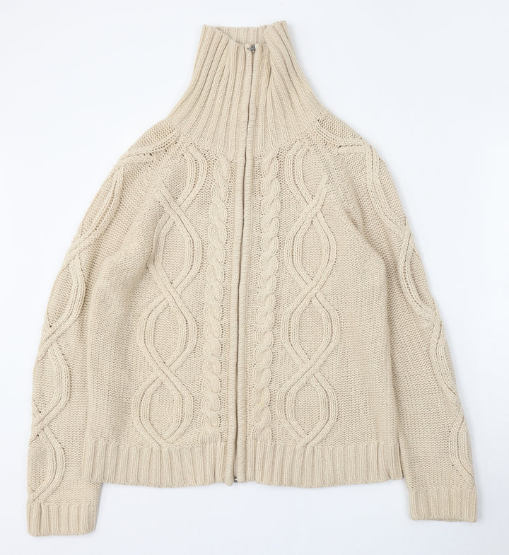 BHS Womens Beige   Jacket  Size 14  Zip