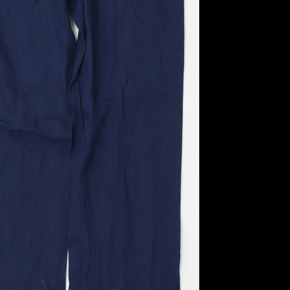 Preworn Womens Blue  Polyester Trousers  Size 36 L31 in Regular