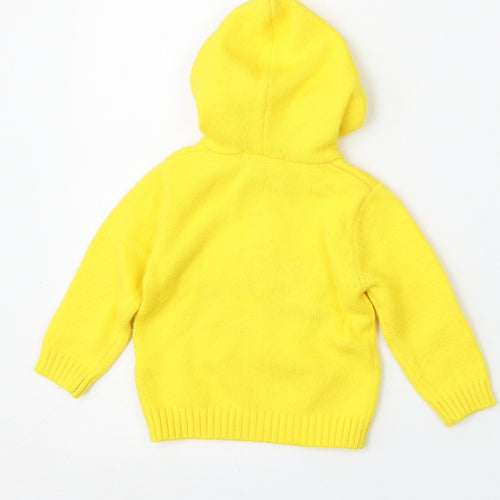 Cat stop Boys Yellow  Polyester Pullover Jumper Size 9-12 Months