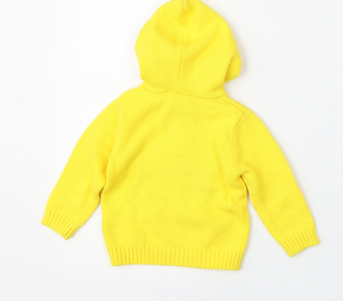 Cat stop Boys Yellow  Polyester Pullover Jumper Size 9-12 Months