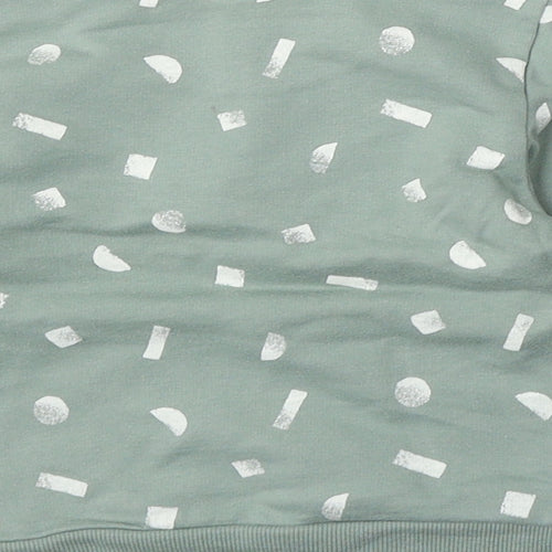 PL: Baby Girls Green Geometric Cotton Pullover Jumper Size 24 Months