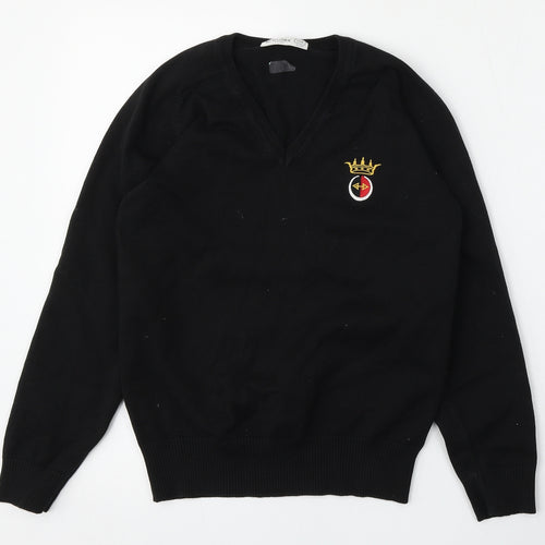 Trutex Womens Black  Acrylic Pullover Sweatshirt Size 2XS